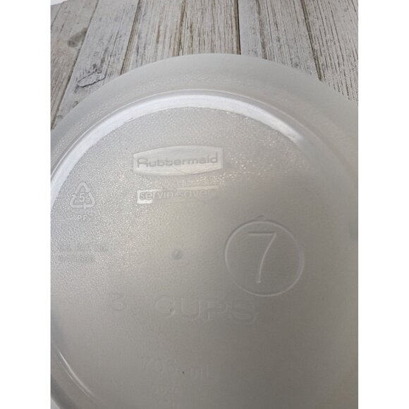 Vintage Rubbermaid Servin Saver #7 Round 3 Cups Food Container Almond Lid - Picture 4 of 8